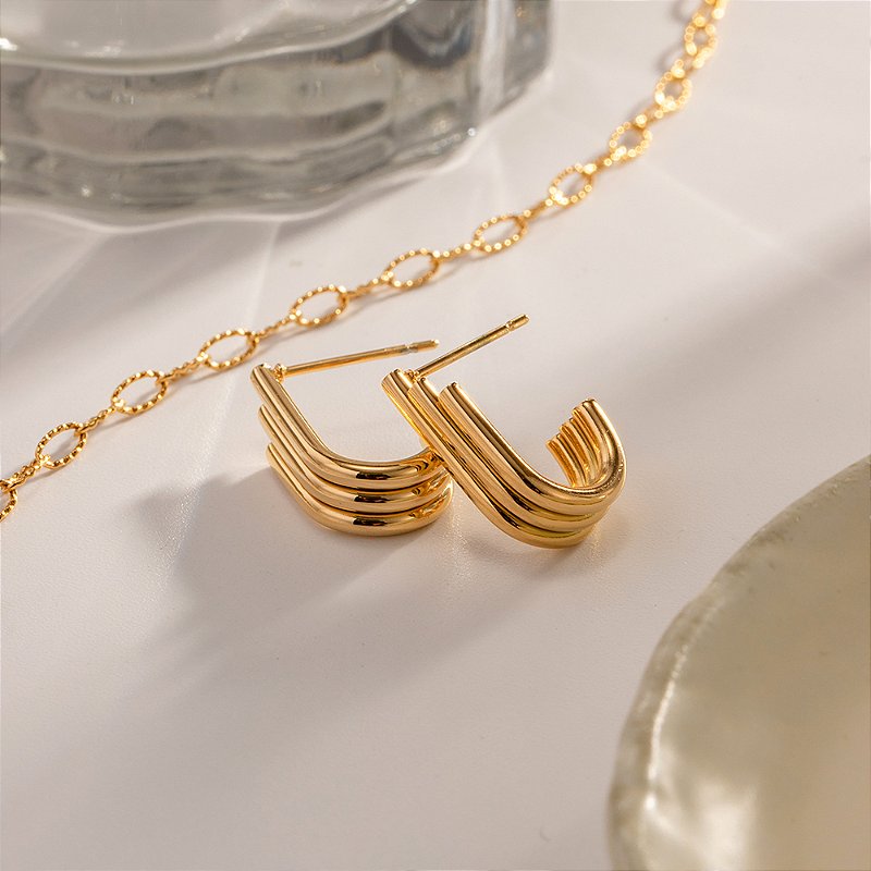 Brinco Torres Banhado a Ouro 18k