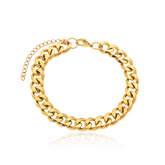 Pulseira Corrente Grossa Banhada a Ouro 18k