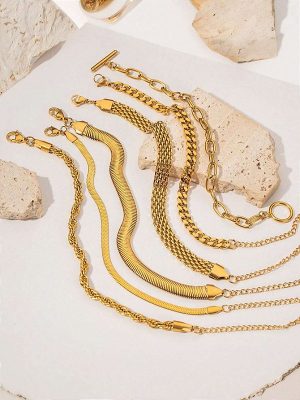 Pulseira Snake Banhada a Ouro 18k
