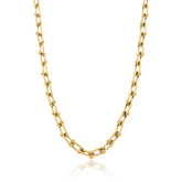 Colar Elos em U Banhado a Ouro 18k