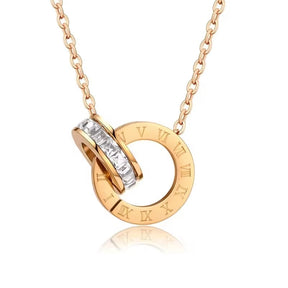 Colar Círculos Entrelaçados Banhado a Ouro 18k