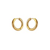 Brinco Argolinha Lisa G (1,5cm) Banhado a Ouro 18k