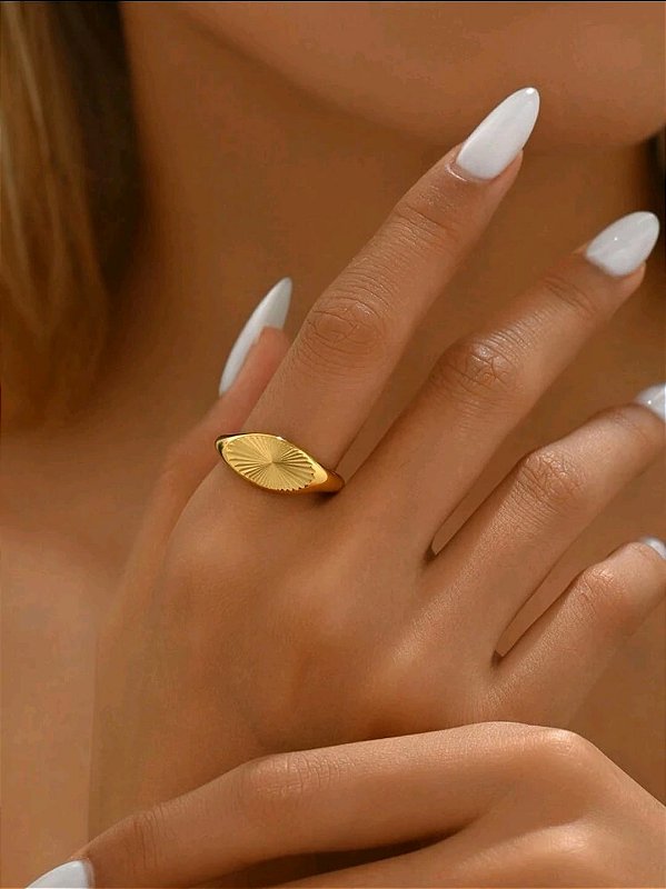 Anel Amanhecer Banhado a Ouro 18k