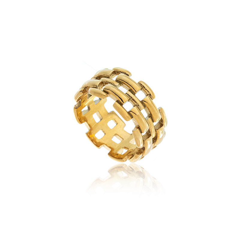 Anel Corrente Banhado a Ouro 18k