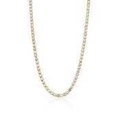 Colar Riviera 4mm Banhado a Ouro 18k