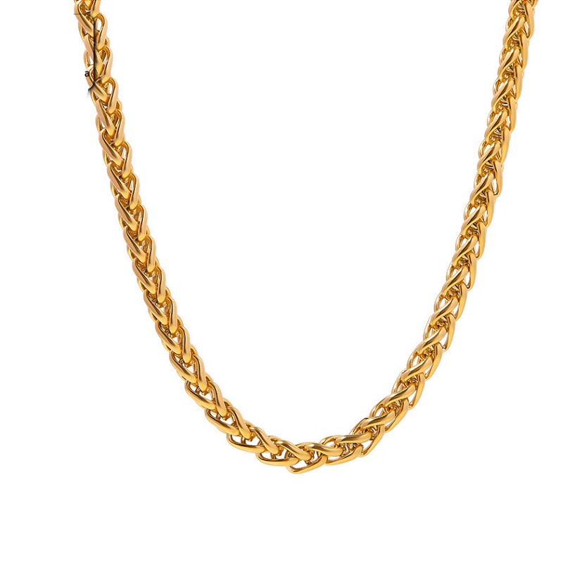 Colar Malha 3D Banhado a Ouro 18k
