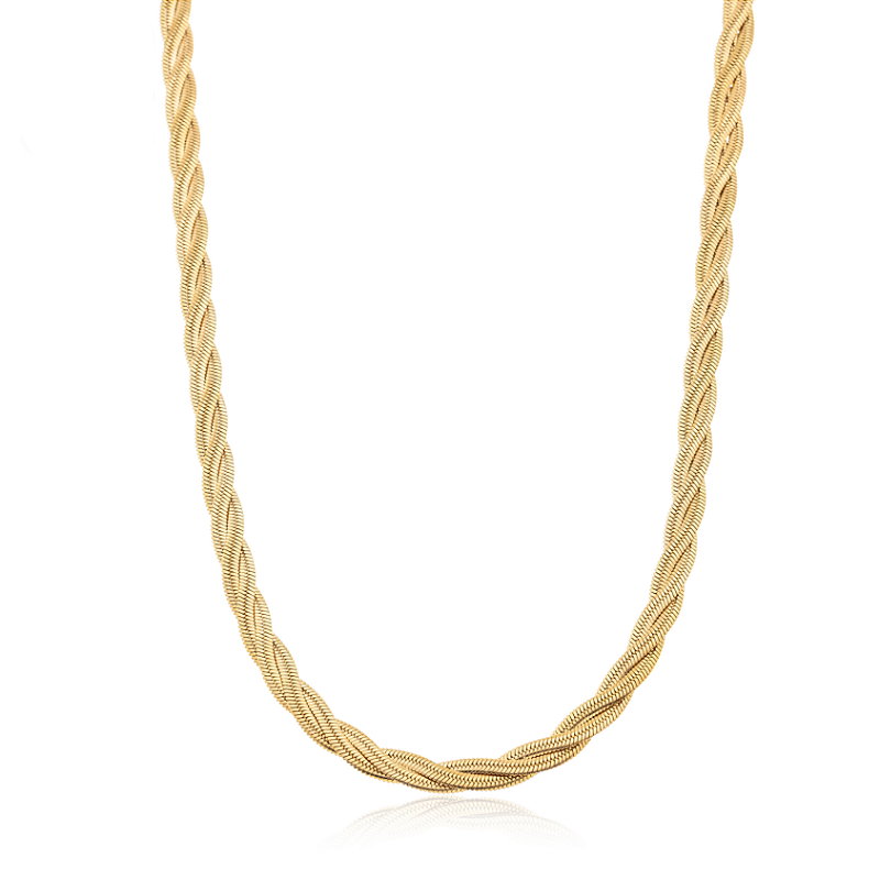 Colar Entrelaços Banhado a Ouro 18k