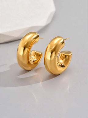 Brinco Argola C Maxi Banhado a Ouro 18k