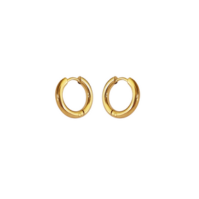 Brinco Argolinha Lisa M (1,2cm) Banhado a Ouro 18k