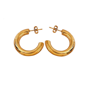 Brinco Argola Clássica 2,5cm Banhado a Ouro 18k