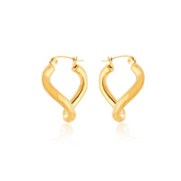 Brinco Argola Onda Banhado a Ouro 18k