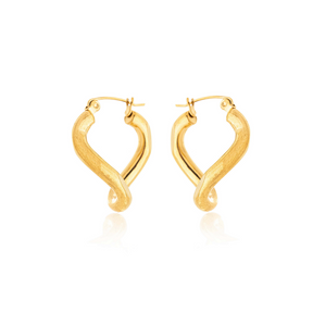 Brinco Argola Onda Banhado a Ouro 18k