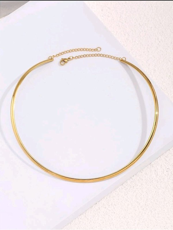 Colar Aro Liso Banhado a Ouro 18k