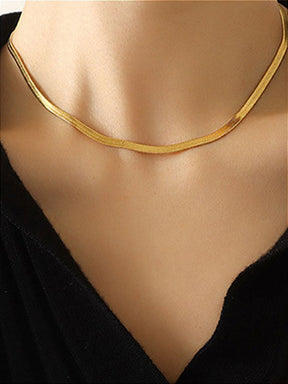 Colar Fita Banhado a Ouro 18k