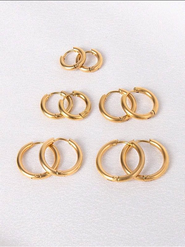 Brinco Argolinha Lisa P (1cm) Banhado a Ouro 18k
