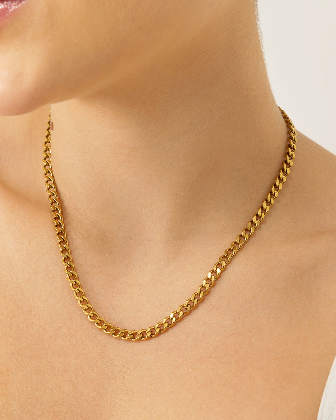 Colar Corrente 5mm Banhado a Ouro 18k