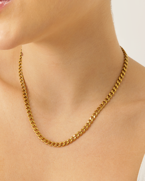 Colar Corrente 5mm Banhado a Ouro 18k