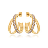 Brinco Argola Dupla Banhado a Ouro 18k