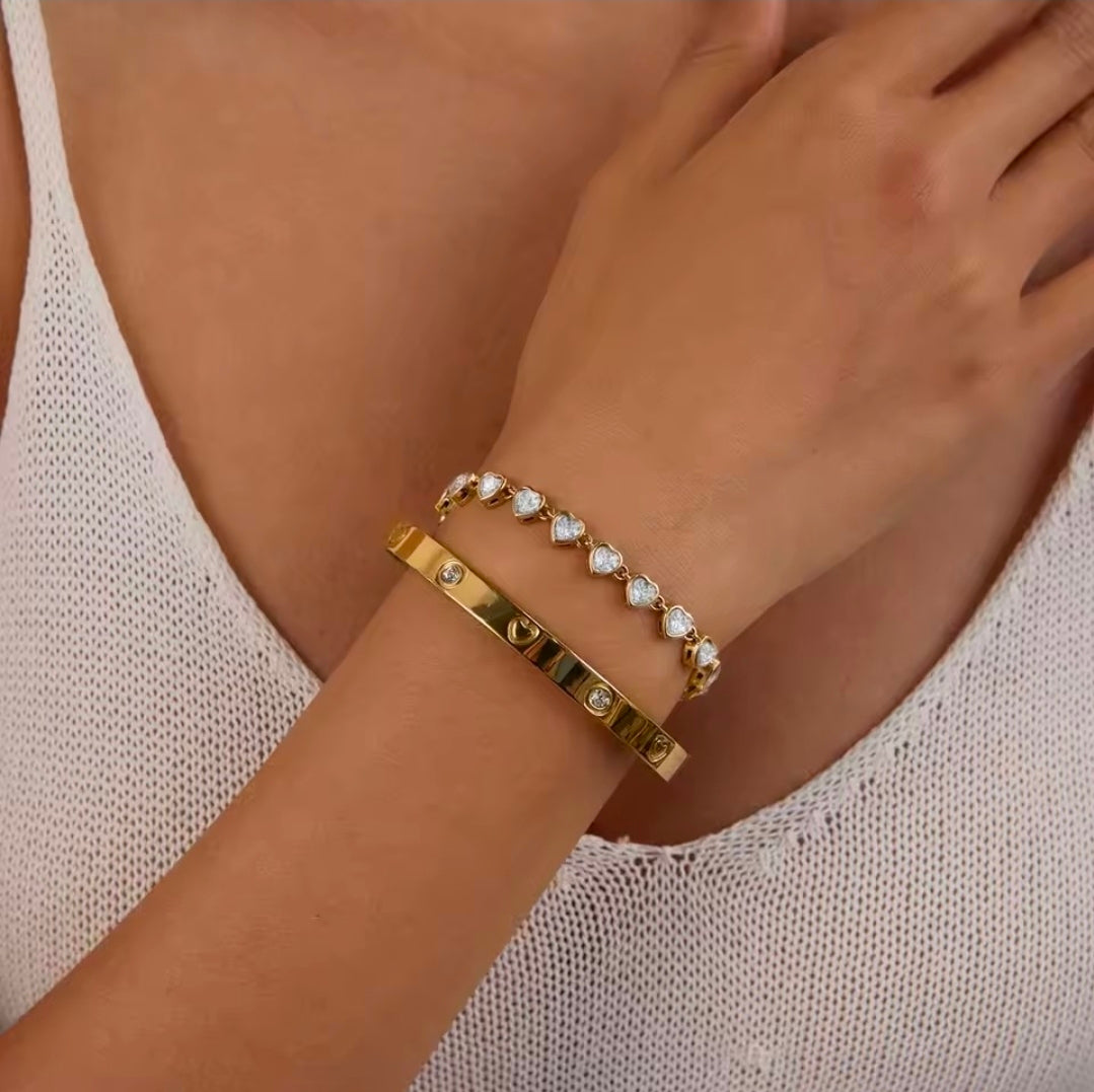 Bracelete Amor Banhado a Ouro 18k