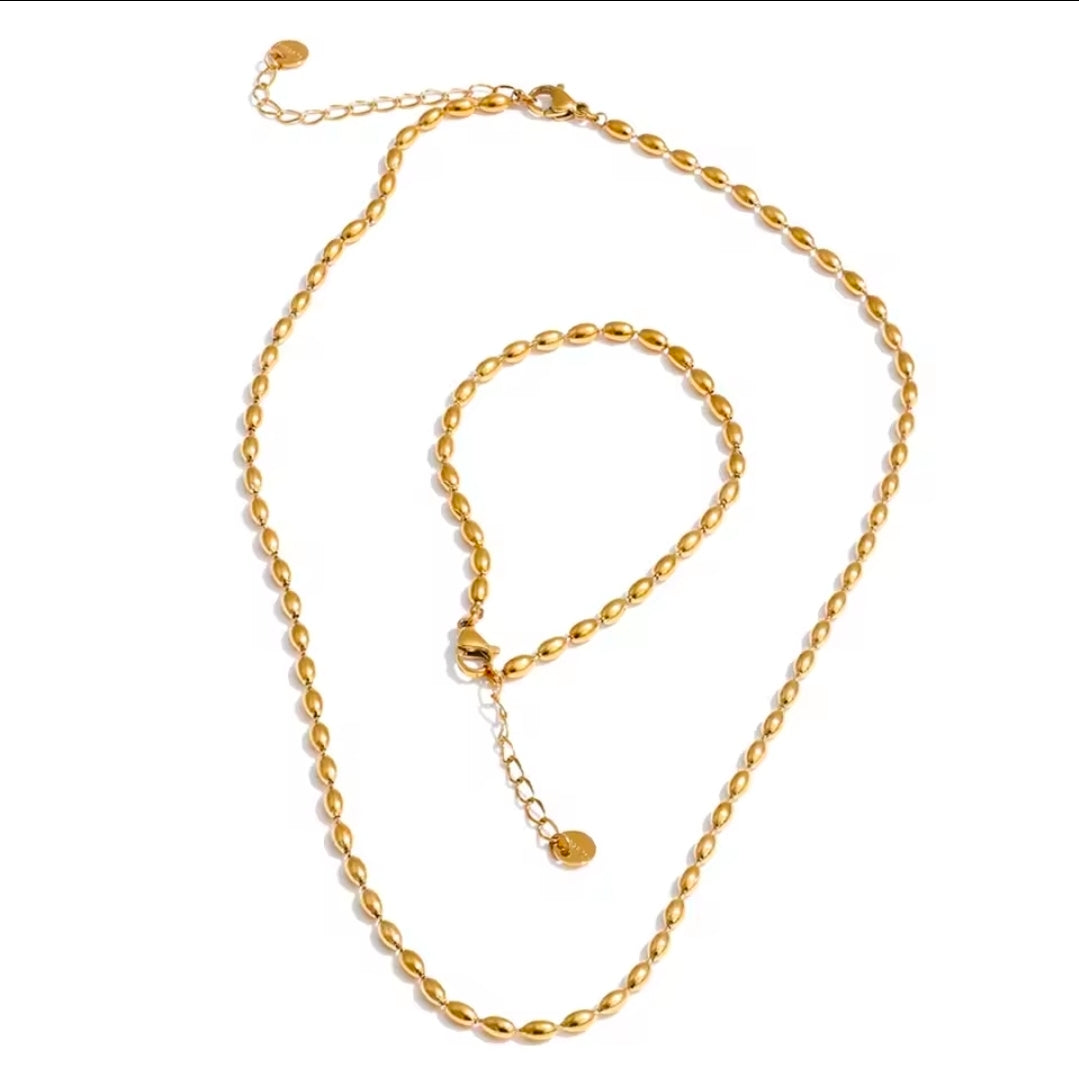 Colar Bolinhas Banhado a Ouro 18k