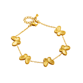 Pulseira Borboletas Banhada a Ouro 18k