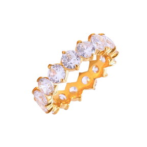 Anel Riviera Banhado a Ouro 18k