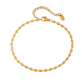 Tornozeleira Bolinhas Banhada a Ouro 18k