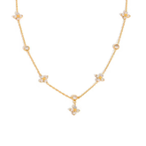 Colar Jardim Flor em Trevo Banhado a Ouro 18k