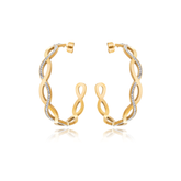 Brinco Argola Entrelaços Banhado a Ouro 18k