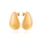 Brinco Gota Grande Banhado a Ouro 18k