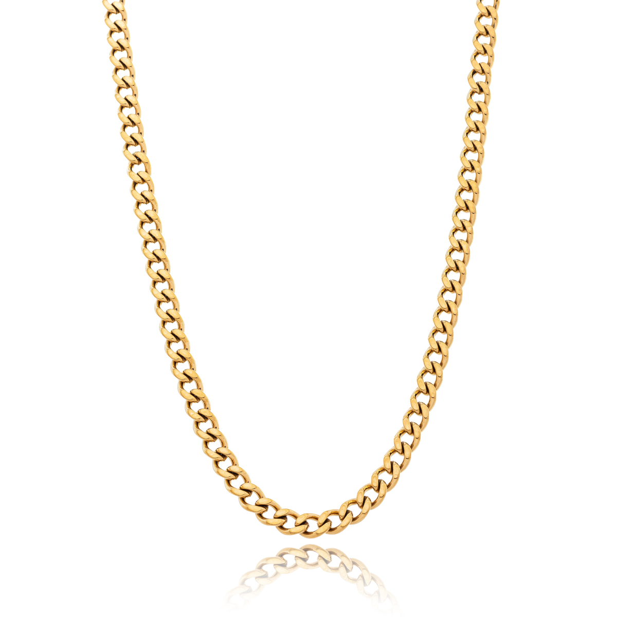 Colar Corrente 5mm Banhado a Ouro 18k