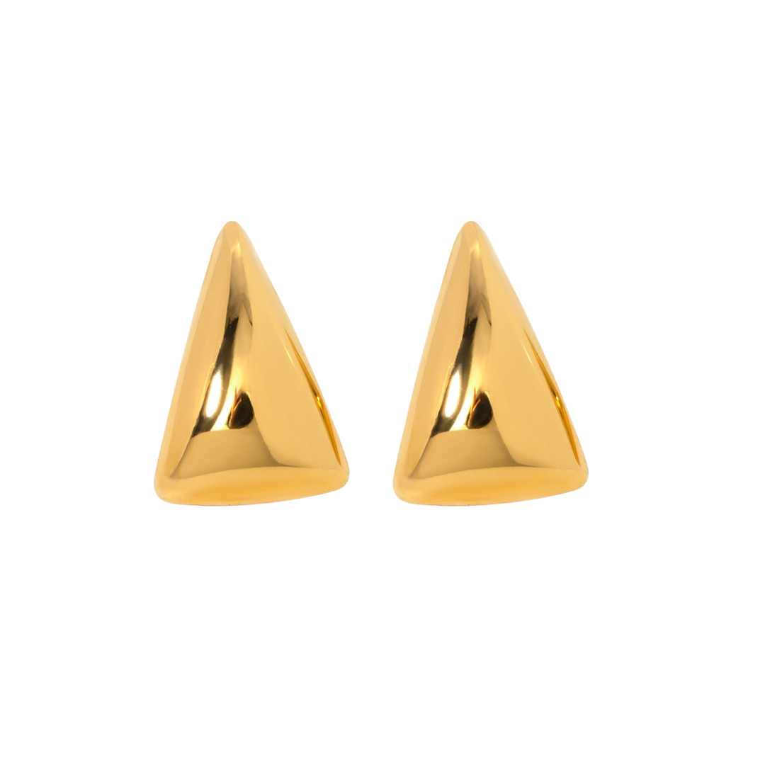 Brinco Triangular Banhado a ouro 18k