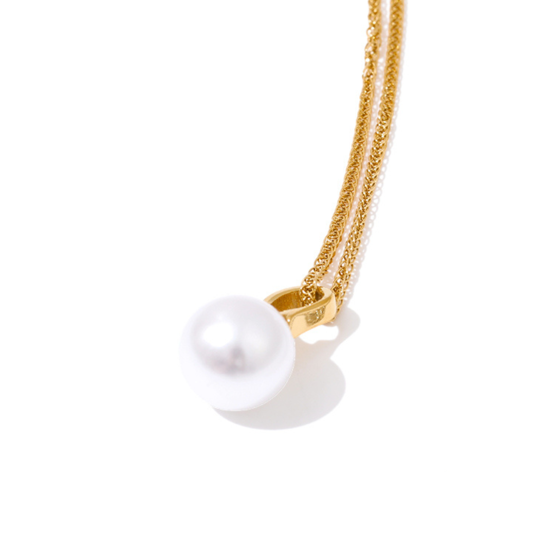 Colar Pérola Única Banhado a Ouro 18k