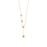Colar Cascata de Borboletas Banhado a Ouro 18k