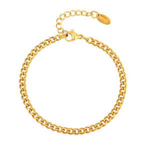Pulseira Corrente Fina Banhada a Ouro 18k