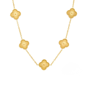 Colar Trevos Dourados Banhado a Ouro 18k