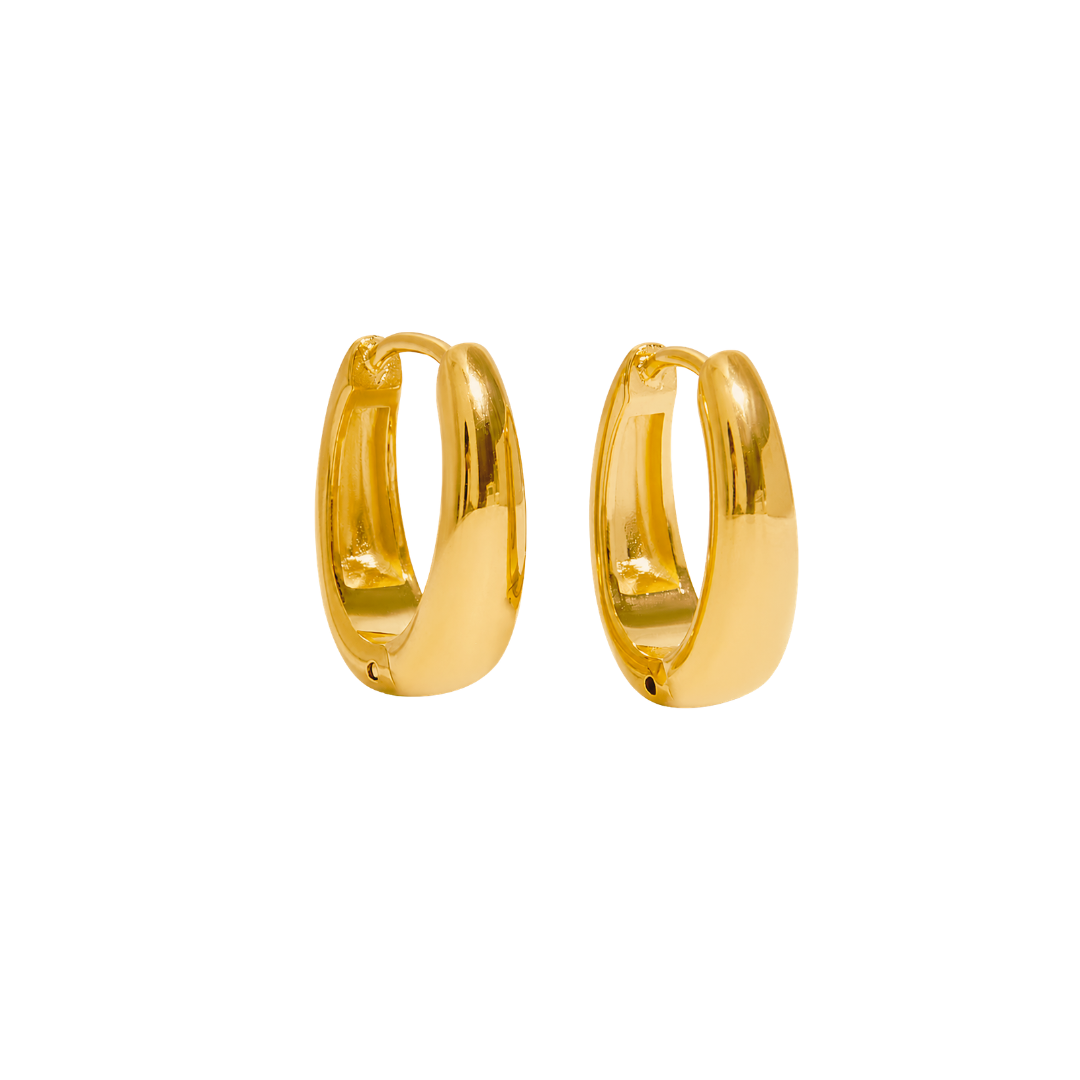 Brinco Argola Gota P (1,1cm) Banhada a Ouro 18k