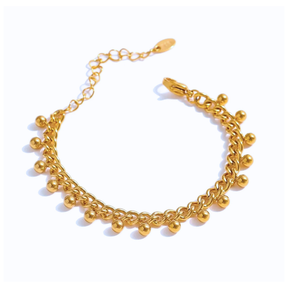 Pulseira Dandara em Aço Banhado a Ouro