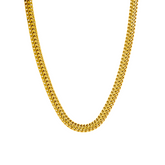 Colar Malha Achatada Banhado a Ouro 18k