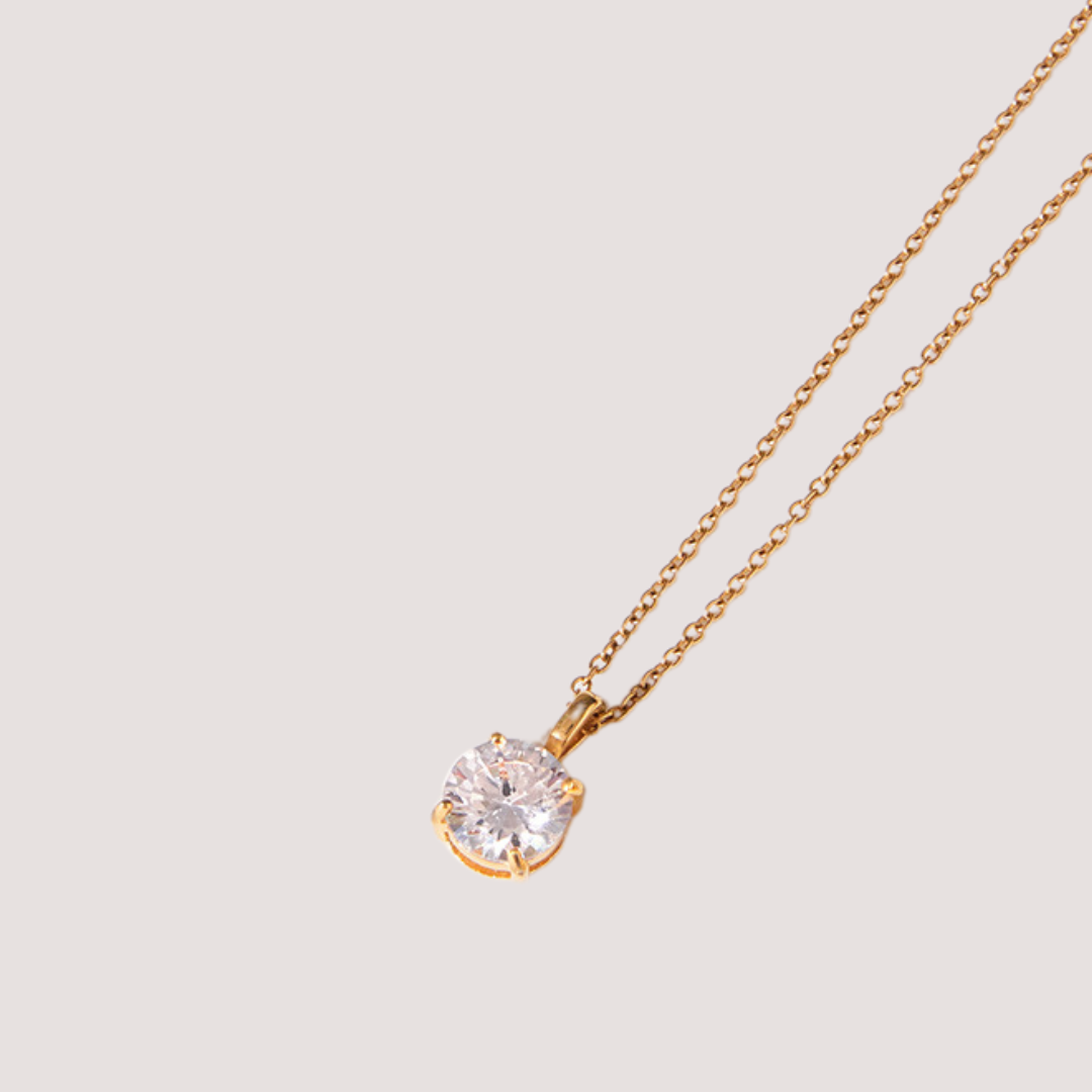 Colar Ponto de Luz Banhado a Ouro 18k