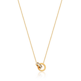 Colar Círculos Entrelaçados Banhado a Ouro 18k