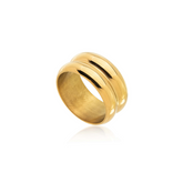 Anel Waves Banhado a Ouro 18k