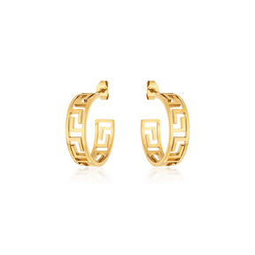 Brinco Argola Espirais Banhado a Ouro 18k