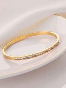 Bracelete Fio de Zircônias Banhado a Ouro 18k