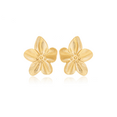 Brinco Flor de Cerejeira Banhado a Ouro 18k