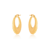 Brinco Argola Caracol Pequena Banhado a Ouro 18k