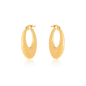 Brinco Argola Caracol Pequena Banhado a Ouro 18k