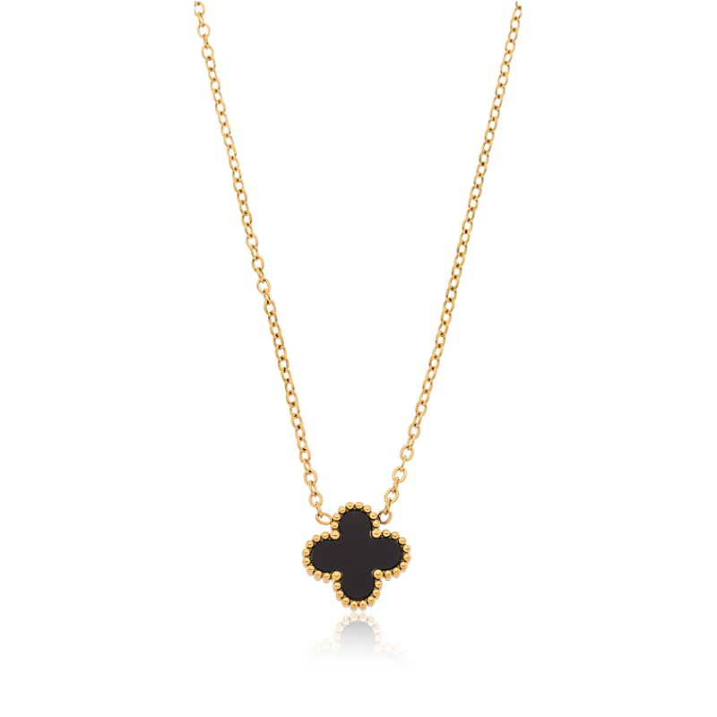 Colar Trevo Único Banhado a Ouro 18k