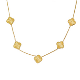 Colar Trevos Dourados Banhado a Ouro 18k