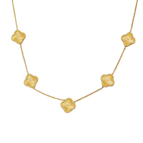 Colar Trevos Dourados Banhado a Ouro 18k